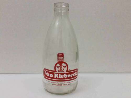 Vintage Van Riebeeck Milk Bottle 1L