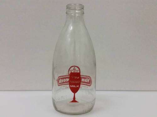 Vintage Van Riebeeck Milk Bottle 1L