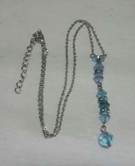 Beautiful crystal blue necklace!