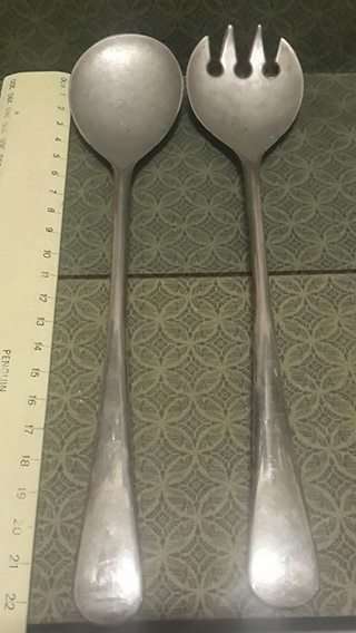 Silver plated salad servers - made in Italy