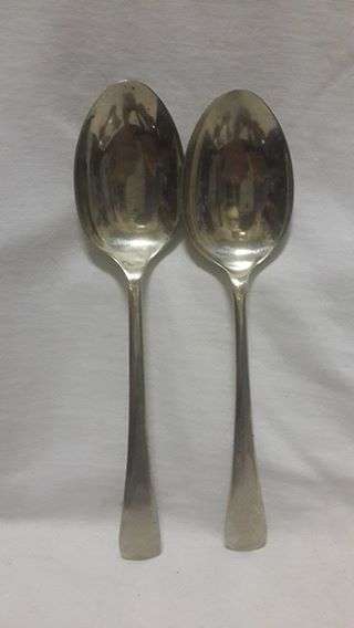 2x dessert spoons EPNS