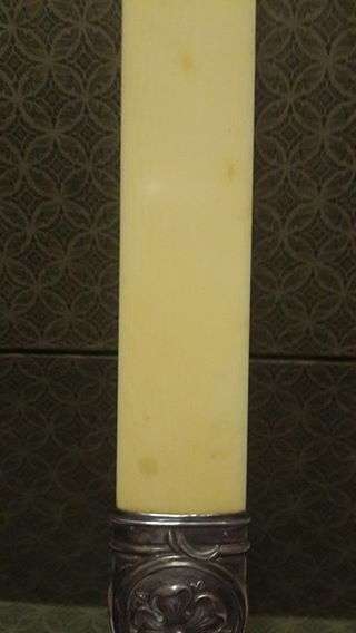 Antique Art Nouveau Hammered Silver Paper blade / Page Turner