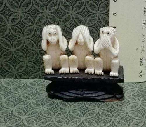 Three Monkeys - carved!