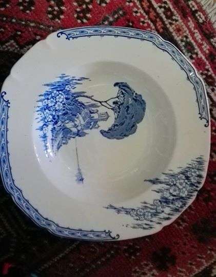 Big beautiful blue plate