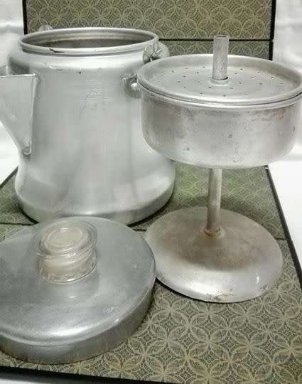 Coffee perculator - Vintage aluminium stove top/camping
