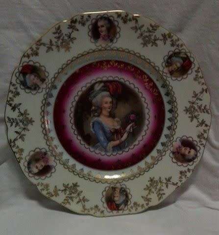 Bavaria porcelain plate hand decorated w.  gold
