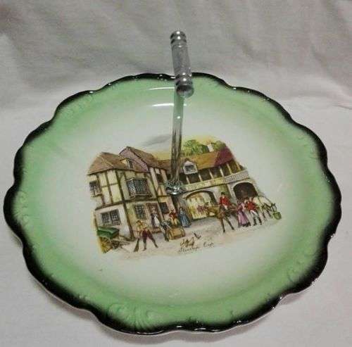 Old Foley James Kent stirrup cup snack plate