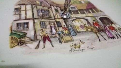 Old Foley James Kent stirrup cup snack plate