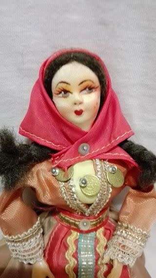 Vintage Handmade doll in traditional wear