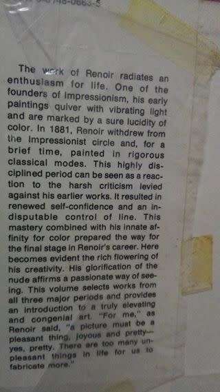 Renoir hard cover