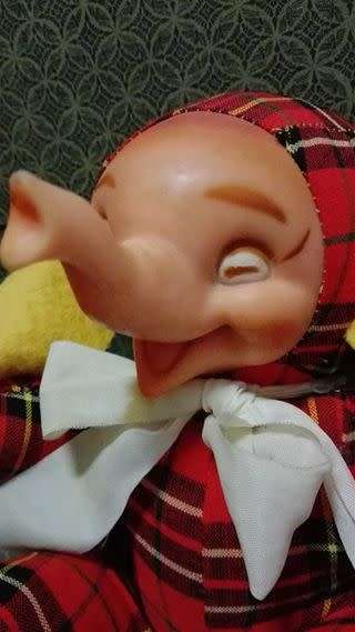 VINTAGE elephant stuffed doll - LOOK!!