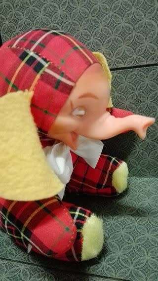 VINTAGE elephant stuffed doll - LOOK!!