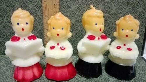 Vintage Gaybrite Scotland  Novelty Candles Chorus Look!!!