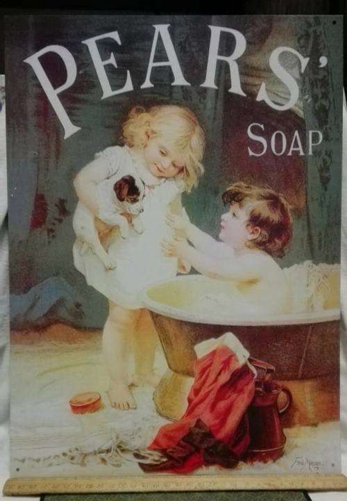 Pears soap tin sign - I don`t think its old
