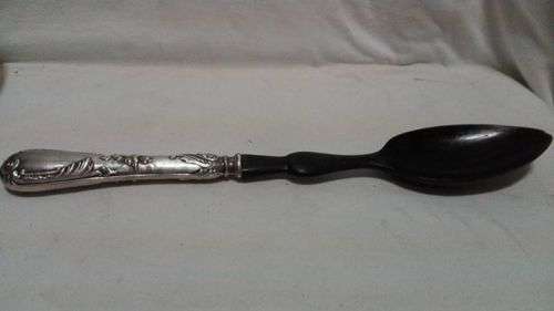 Silver handle 800, Cow horn? Spoon
