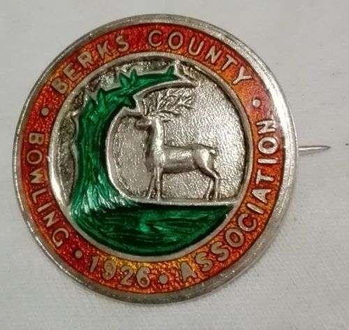Berks Country Bowling 1926 - Sterling Silver Badge 6.5g