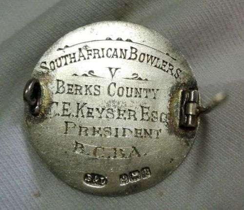 Berks Country Bowling 1926 - Sterling Silver Badge 6.5g