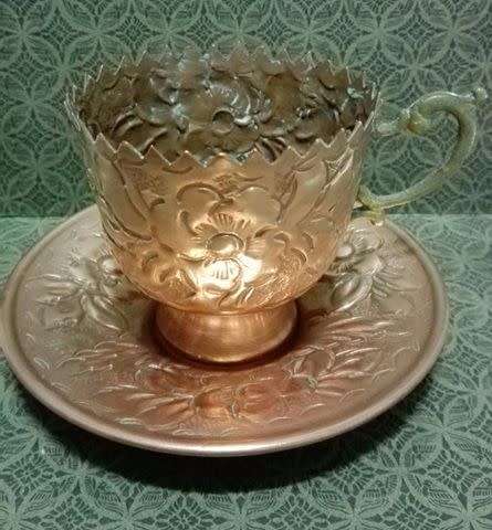 Copper Turkish coffee set - see pics