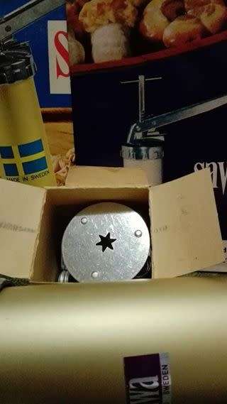 Vintage Sawa 71 Cookie Press and Recipes in Original Box - Sweden