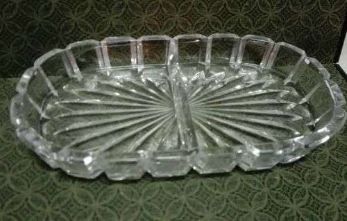 Vintage heavy lead crystal bowl. a chip on the middle edge but still - so pretty!