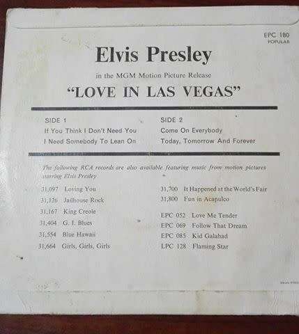 Elvis - Love in Las Vegas 7 single