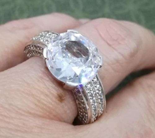 Magnificent designer 925 silver ring 10.8g! Size N - Look!!