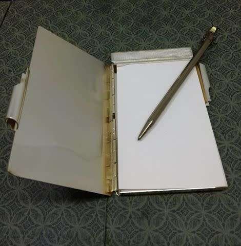 Vintage notepad with pencil for lady`s handbag!