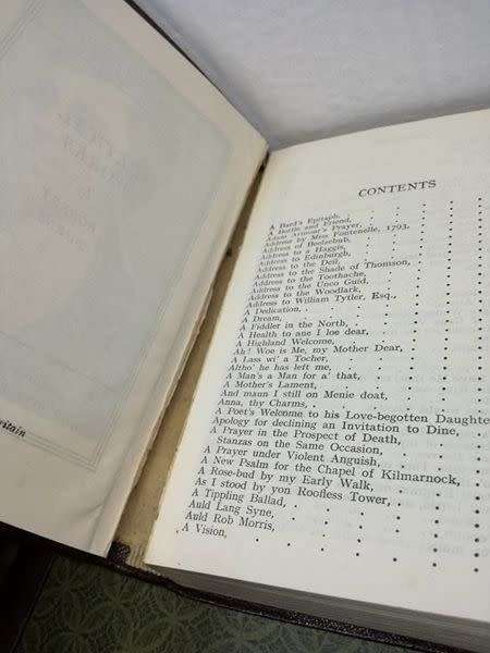 Vintage POETICAL WORKS OF ROBERT BURNS. Leather! Look!!