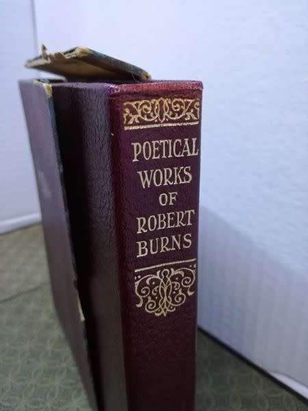 Vintage POETICAL WORKS OF ROBERT BURNS. Leather! Look!!