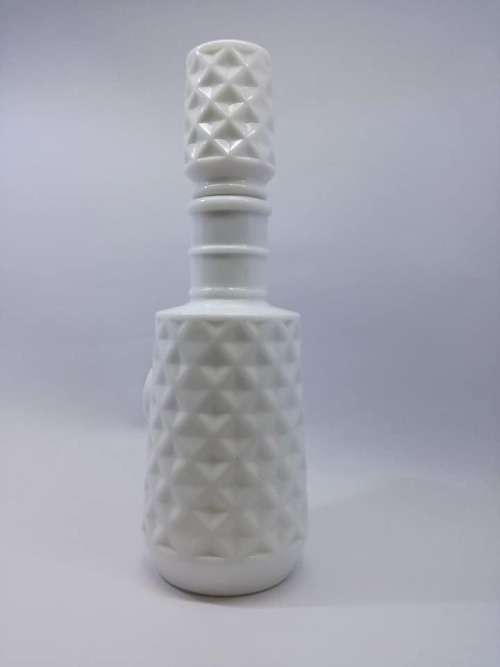 Lovely vintage milk glass bottle - LOOK!!