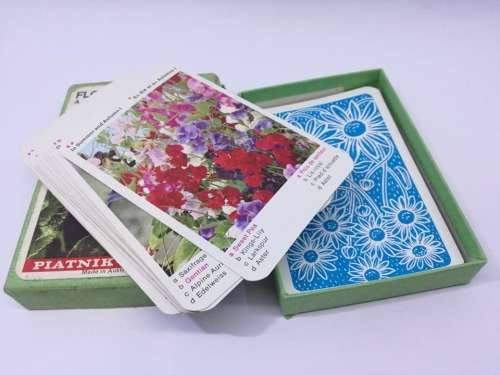 Vintage PIATNIK-WIEN Flowers Familes Quartet (Happy Families) Card Game