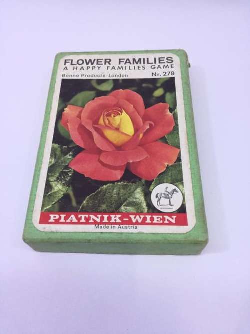 Vintage PIATNIK-WIEN Flowers Familes Quartet (Happy Families) Card Game