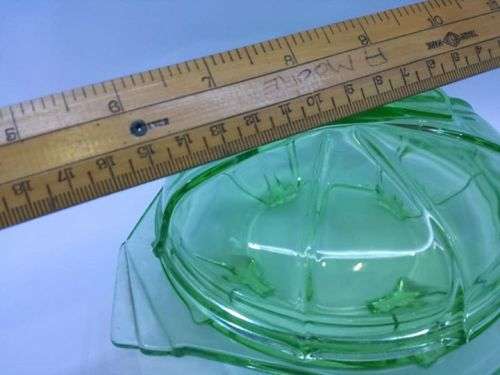 Art Deco green glass bowl!