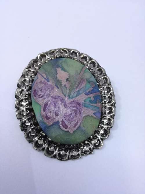 Hand painted brooch