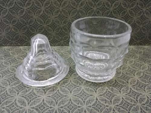 Lovely glass salt/mustard pot