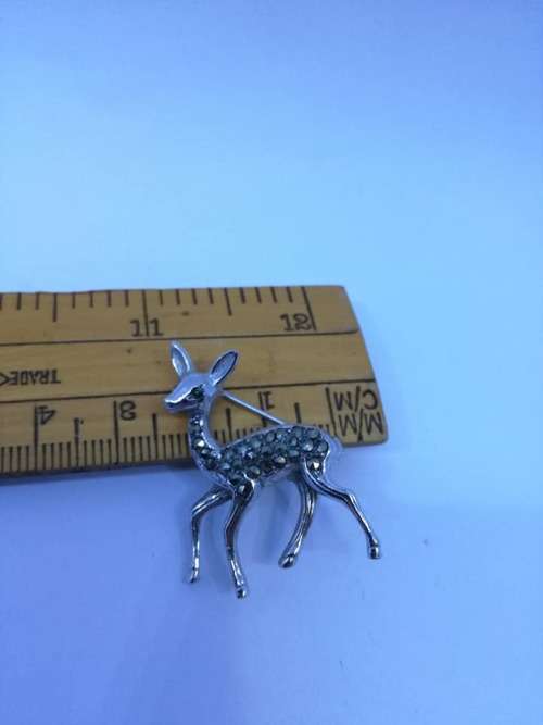 Gorgeous deer marcasite  brooch! - Look!