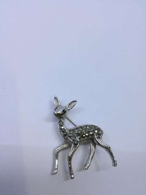 Gorgeous deer marcasite  brooch! - Look!