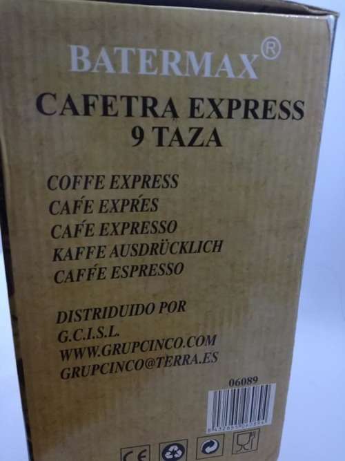 Batermax MOKA ESPRESSO COFFEE MAKER Percolator Stove Top 9 C
