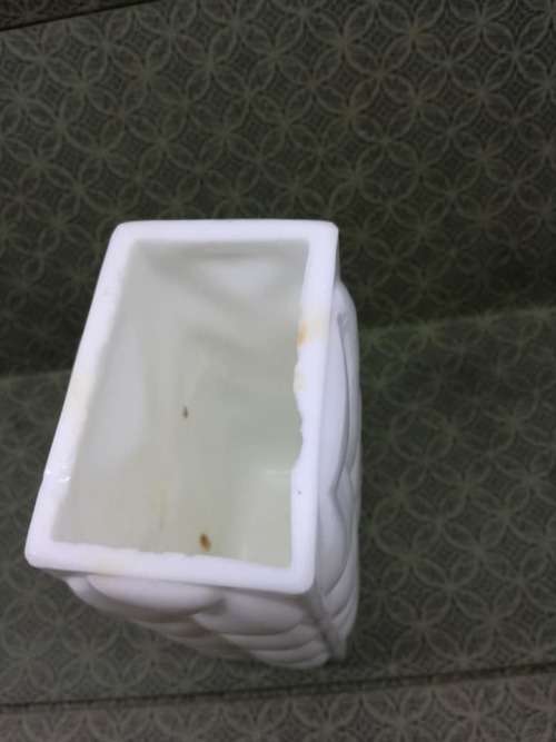 Milk glass vase - a few chips on the inside rim
