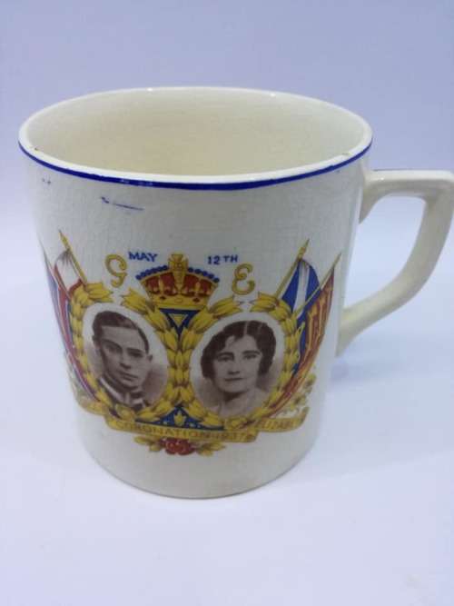 CORONATION MUG MAY 12th 1937 George VI - chipped
