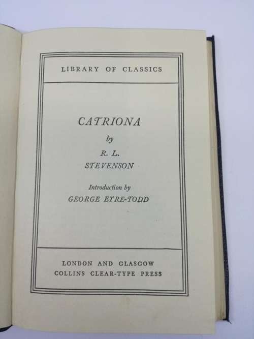 Catriona - Robert Louis Stevens Book