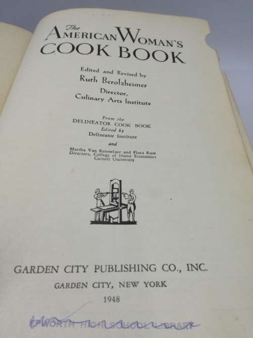 THE AMERICAN WOMANS COOK BOOK BY RUTH BEROLZHEIMER CULINARY ART VINTAGE 1948
