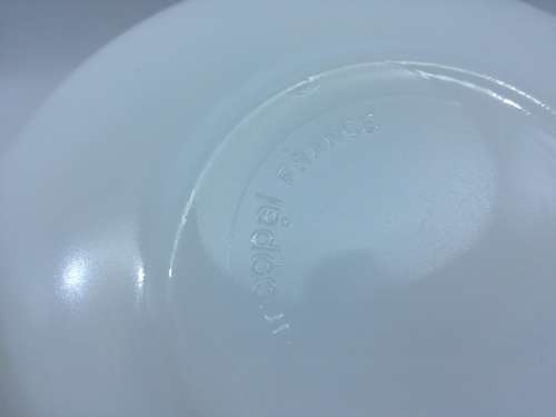 Arcopal milk glass cup and saucer - x 6