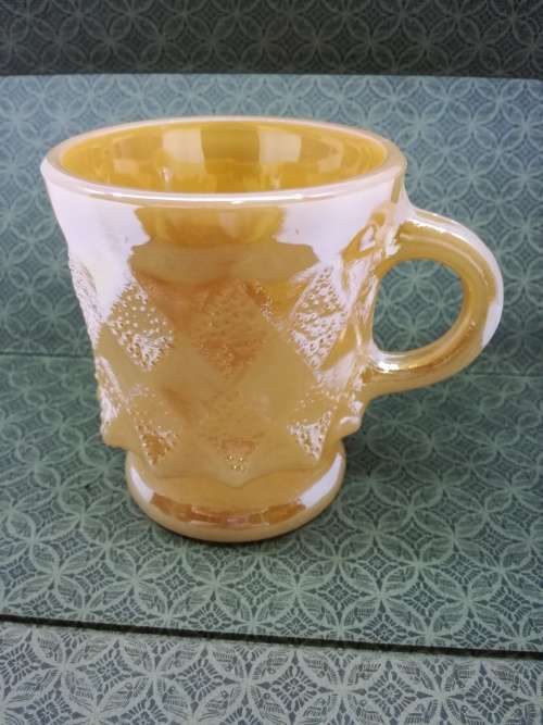 Vintage 1950s  Peach Lustre Mug