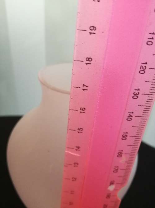 Pink frosted satin glass vase