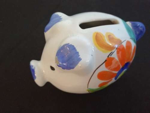 Vintage Signed Italy Italian Piggy Bank