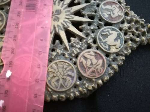 Brass  trivet - Zodiac signs