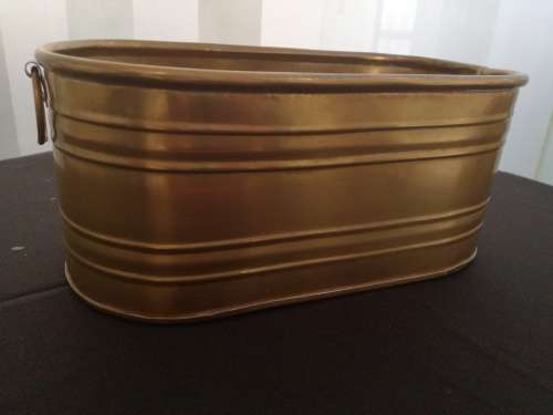 Oval Brass planter