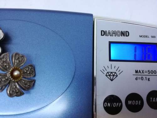 Vintage sterling and marcasite screw on earrings! LOOK!