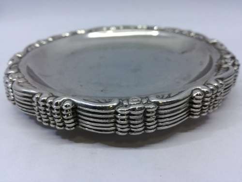 Vintage silver plated EP on steel coasters made in Hong Kong